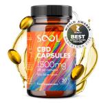 SOOL CBD Capsules 1500mg 30pcs | 50mg CBD per Capsule | Broad Spectrum CBD High Strength blendeed with Hemp Oil | CBD Oil Capsules | Cannabidiol CBD Oil for Pain, Stress & Anxiety Relief for Adults