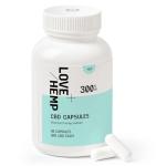 Love Hemp Capsules 60Pieces 300mg/Mild Strength 10mg per Tablet Made in UK- CBD Supplements with MCT Oil, Vegan & Gluten-Free CBD Capsules, Natural Daily Health Hemp Extract for Relaxation & Comfort