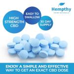 Hempthy CBD Tablets 1500mg: High Strength Cannabidiol Capsules for Pain Relief, Stress & Anxiety - Vegan, Gluten-Free CBD Capsules, CBD Edibles - CBD Anxiety & Pain - Made from Cannabidiol
