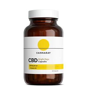 Cannaray CBD Capsules, 600mg | Immunity Support & Reduce Tiredness with Vitamin D3, Vitamin C and Zinc | Vegan & THC-Free (60 Capsules)