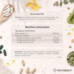 Hemp Seed Oil Capsules High Strength | 180 Softgels | 3000mg | Cold Pressed Supplement with Omega 3 6 and 9 | by Horbaach