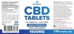 Hempthy CBD Tablets 1500mg: High Strength Cannabidiol Capsules for Pain Relief, Stress & Anxiety - Vegan, Gluten-Free CBD Capsules, CBD Edibles - CBD Anxiety & Pain - Made from Cannabidiol
