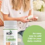 CBDfx 1500mg CBD High Strength Broad Spectrum Soft Gel CBD Capsules, 25mg CBD per Capsule, Organic, Gluten-Free, 60 Capsules in Total (30-60 Days)
