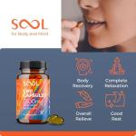 SOOL CBD Capsules 1500mg 30pcs | 50mg CBD per Capsule | Broad Spectrum CBD High Strength blendeed with Hemp Oil | CBD Oil Capsules | Cannabidiol CBD Oil for Pain, Stress & Anxiety Relief for Adults