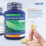 Zipvit Hemp Oil 1000mg Supplement, 360 Softgel Capsules of Hemp Seed Oil. 12 Months Supply.