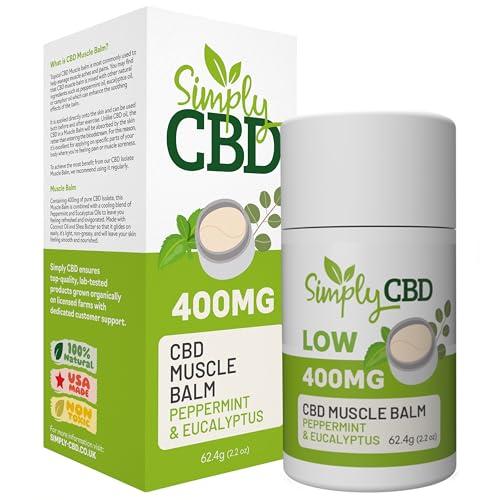 Simply CBD Muscle Balm - 400MG of CBD - Eucalyptus and Peppermint White