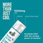 CBDfx 1000mg CBD High Strength Muscle & Joint Cream with Caffeine, Menthol and White Willow Bark, Cooling CBD Cream, Cruelty Free, 50ml Hemp Cream