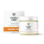 Vitality CBD Muscle Balm, High Strength 500mg of CBD, Natural, 100 ml - Improved Formula, NO THC