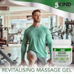 5kind Hemp Active Gel 100ml - High Strength Formula - Natural Hemp Massage Gel for Back, Muscles, Feet, Knees, Neck & Shoulders - Muscle Rub Rich in Natural Extracts