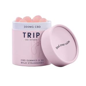 TRIP CBD Infused Gummies (30 Gummies). Delicious Natural Wild Strawberry Flavour. High Strength CBD Edibles. 300MG CBD – Vegan, THC-Free
