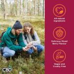 CBDfx 1500mg High Strength Mixed Berry CBD Gummies, 25mg per Gummy, Natural Sleep and Anxiety Support, Vegan Gummies No THC (60x Bottle)