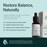 Swiss Peak 6000mg CBD Oil (Max Strength), Premium Quality Hemp Extract, 30ml Bottle, Natural Flavour, Third-Party Tested – Swiss Formulated | UK-Made – Non-GMO, THC-Free