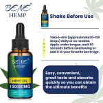 High Strength 100000mg Premium Oil - Supports Joint, Sleep and Stress Relief, Rich in Omega 3-6-9, Vitamin C & E, 100% Vegan (60ml 100000mg)