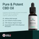 Swiss Peak 6000mg CBD Oil (Max Strength), Premium Quality Hemp Extract, 30ml Bottle, Natural Flavour, Third-Party Tested – Swiss Formulated | UK-Made – Non-GMO, THC-Free