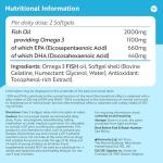 Nutravita Omega 3 Capsules High Strength 2000mg with 660mg EPA & 440mg DHA, 240 Softgel Omega 3 Fish Oil Capsules for 4 Months of Supply, Fish Oil Omega 3 Supplements