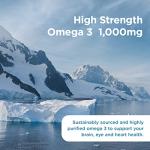 Healthspan High Strength Omega 3 1,000mg (120 Capsules) | Supports Brain, Eye & Heart Health | 120mg DHA & 170mg EPA Per Capsule | Highly Purified to Remove Toxins | Sustainably Sourced Fish Oil