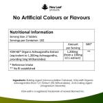 Ashwagandha KSM 66-365 (6 Months Supply) 1200mg Vegan Tablets Pure High Strength Root Extract - Ashwagandha KSM Tablets Supplement (not Capsules or Gummies) Non-GMO & UK Made (6 Months Supply)