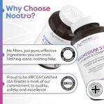 Nootro Essentials Magnesium 3-in-1 Capsules, High Strength Magnesium Supplement with Glycinate, Malate and Citrate for Sleep, Muscle & Digestive Support (60 Servings - 2 Capsules Daily)