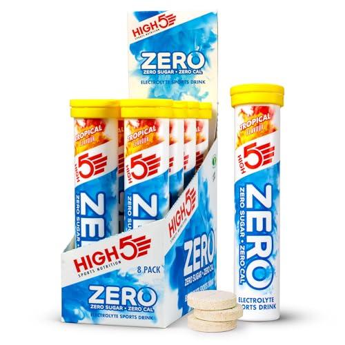 HIGH5 ZERO Electrolyte Tablet - Hydration Tablets Enhanced with Vitamin C - 0 Calories & Sugar Free - Boost Hydration, Performance & Wellness - Tropical, 160 Tablets (20x, Pack of 8)