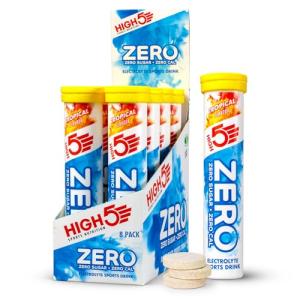 HIGH5 ZERO Electrolyte Tablet - Hydration Tablets Enhanced with Vitamin C - 0 Calories & Sugar Free - Boost Hydration, Performance & Wellness - Tropical, 160 Tablets (20x, Pack of 8)