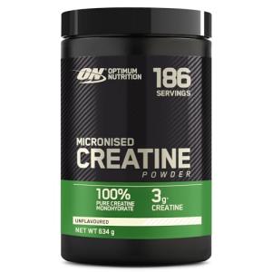 Optimum Nutrition Micronised Creatine Powder, 100% Pure Creatine Monohydrate Powder for Performance and Muscle Power, Unflavoured Shake, 186 Servings, 634 g