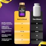 Bed & Shred - Night Time Fat Burners for Men & Women Weight Loss - Appetite Suppressant & Metabolism Booster - 60x Weight Loss and Sleeping Pills That Work Fast with L-Carnitine & Valerian