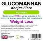 Lindens Glucomannan (Konjac Fibre) Capsules - 3,000mg Per Serving - 90 Pack - Weight Loss Aid - Contributes Towards The Reduction of Appetite - Weight Loss Supplement - Letterbox Friendly