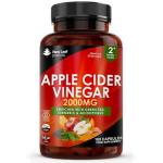 Apple Cider Vinegar Capsules 100% Pure ACV 2000mg - Added Acidophilus with Green Tea,Turmeric & Black Pepper - 2 Months Supply - Tasteless & Vegan - Not ACV Gummies or Tablets - UK Made