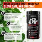 Lipro Shred Rapid XL Fast-Acting Weight Loss Fat Burner & Appetite Suppressant – Triple Action with Apple Cider Vinegar, Garcinia Cambogia, Green Tea – Boosts Energy, Burns Fat, Increases Metabolism