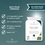 GLP-1 Plus Appetite Control & Gut Health 60 Capsules | 10-Ingredient Natural GLP Supplement with Synbiotics | GLP-1 Booster Made in The UK & Vegan Friendly