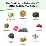 LULUTOX Original Detox Tea - Herbal Blend with Dandelion, Ginseng, and Ginger - Supports A Healthy Weight, Digestive Health - Vegan, All Natural, Laxative-Free - Peach Flavor (28 Servings)