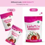 LULUTOX Original Detox Tea - Herbal Blend with Dandelion, Ginseng, and Ginger - Supports A Healthy Weight, Digestive Health - Vegan, All Natural, Laxative-Free - Peach Flavor (28 Servings)