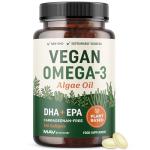 Vegan Omega 3 Algae Oil | Plant Based DHA EPA | Sustainably Sourced, No Carrageenan, Non GMO | Heart, Brain & Eye Health Support | Fish Oil Alternative | Algae Omega 3 Supplement | 120 Softgels