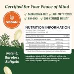 Vegan Omega 3 Algae Oil | Plant Based DHA EPA | Sustainably Sourced, No Carrageenan, Non GMO | Heart, Brain & Eye Health Support | Fish Oil Alternative | Algae Omega 3 Supplement | 120 Softgels