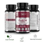 The Intelligent Health CoQ10 Supplement, Fermented Coenzyme Q10 Ubiquinone for Women & Men, Easy to Swallow 300mg 120 Vegetarian Softgels