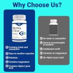 Lutein Supplement for Eyes, Vision Support – Eye Health Formula with Lutein, Zeaxanthin, Quercetin, Vitamin A, Zinc, & Bilberry – Supports Visual Clarity, Focus & Eye Fatigue Relief – 60 Capsules