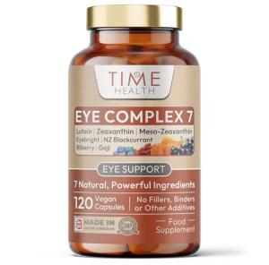 Eye Complex 7-120 Capsules - Lutein, Meso-Zeaxanthin, Zeaxanthin, NZ Blackcurrant, Bilberry, Goji & Eyebright – 4 Month Supply – UK Manufactured