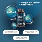 Omega 3 Fish Oil | 400 Softgels (1+ Year Supply) | 1 Softgel a Day | EPA & DHA | Alternative to Cod Liver Oil Capsules | 1000mg Omega 3 Fatty Acids Supplement
