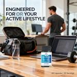 NAD+ Supplements for Men – Nitric Oxide Prostate Health Supplements for Men with Resveratrol, CoQ10, L Citrulline and Lycopene for Anti-Aging, Stamina & Cellular Energy Support 60 Capsules