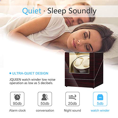 JQueen Watch Winder for 2 Watches, Japanese Motor