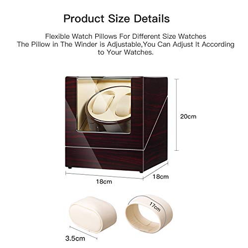 JQueen Watch Winder for 2 Watches, Japanese Motor