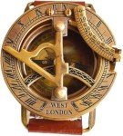 Vintage Brass Finish Nautical Compass Watch