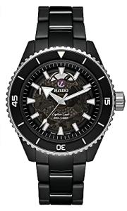 Rado Men's Captain Cook High Tech Ceramic, Stainless Steel Swiss Automatic Watch Strap, Black, 21 (Model: R32127152), Black, Sport