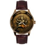 Deeply Symbolic Kal Bhairava Manifestation of Lord Shiva NATARAJA Time & Space Destroying Hindu God Art Solid Brass Dark Gothic Collectible Watch