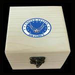 United States Air Force F-22 Raptor Fighter Jet Front View Aviation Art Solid Brass Collectible Watch. Metallic Colors.