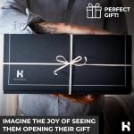 Holme & Hadfield Premium 4-Slot Wooden Watch Display Case – Handcrafted Men’s Watch Box with Accessory Drawer, Hinged Cover, Leather Lining – Birthday Gift for Collectors – Luxury Built to Last