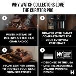 Holme & Hadfield Premium 5-Slot Wooden Watch Display Case – Handcrafted Men’s Watch Box with Accessory Drawer, Hinged Cover, Leather Lining – Birthday Gift for Collectors – Luxury Built to Last