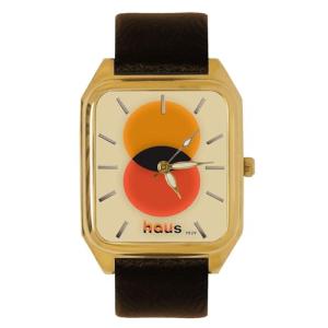 Vintage 1923 Bauhaus Design Art Modernist Pattern Glazed Color Dial Solid Brass Tank Watch