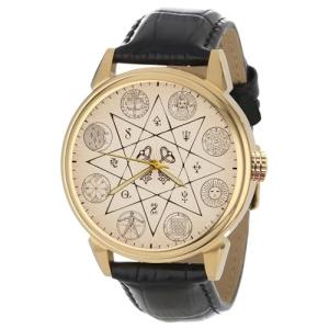Symbolic Freemasonry Vitruvian Man Geometric Art Masonic Collectible Wrist Watch
