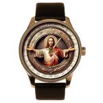 Jesus Christ, Our Lord & Saviour, Symbolic Renaissance Art Solid Brass Watch